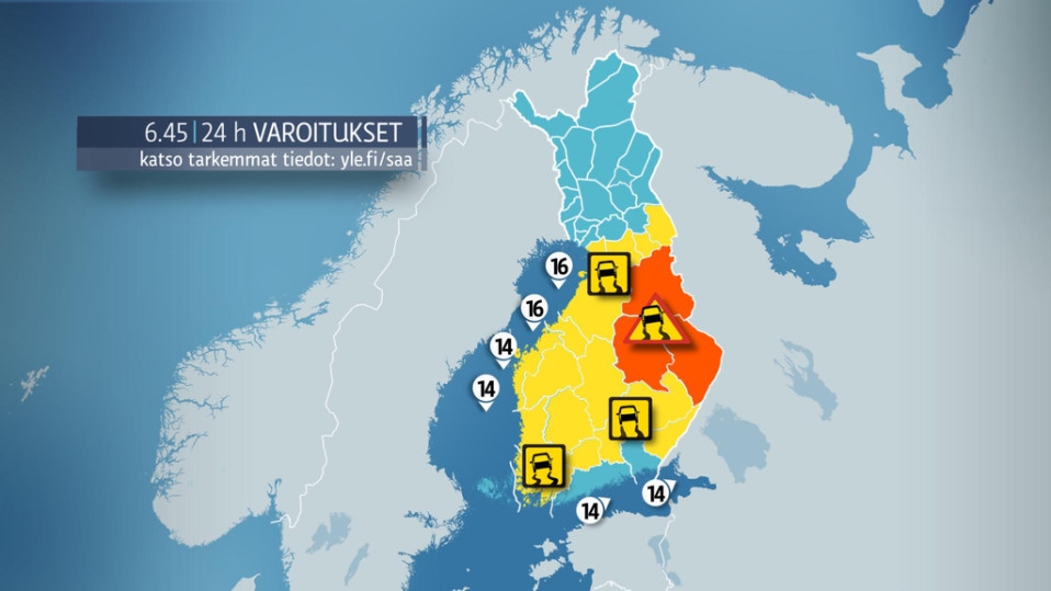 Varoitukset keskiviikolle 26. huhtikuuta.