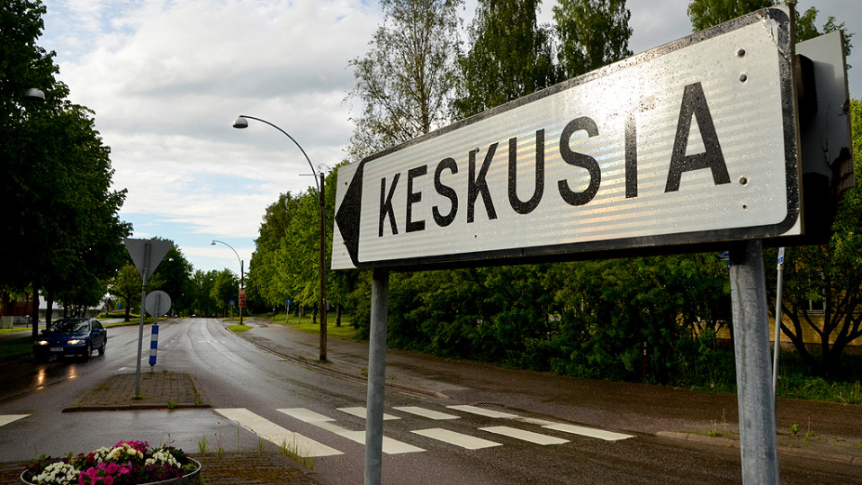Parikkalan keskusta on vihreä kesäisin.