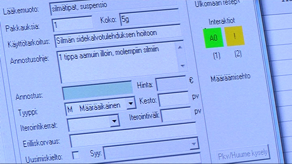 Reseptin kirjoitusohjelma
