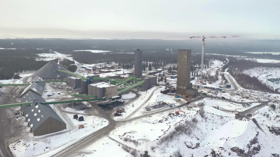 Outokummun Elijärven kaivoksen laajennustyömaa