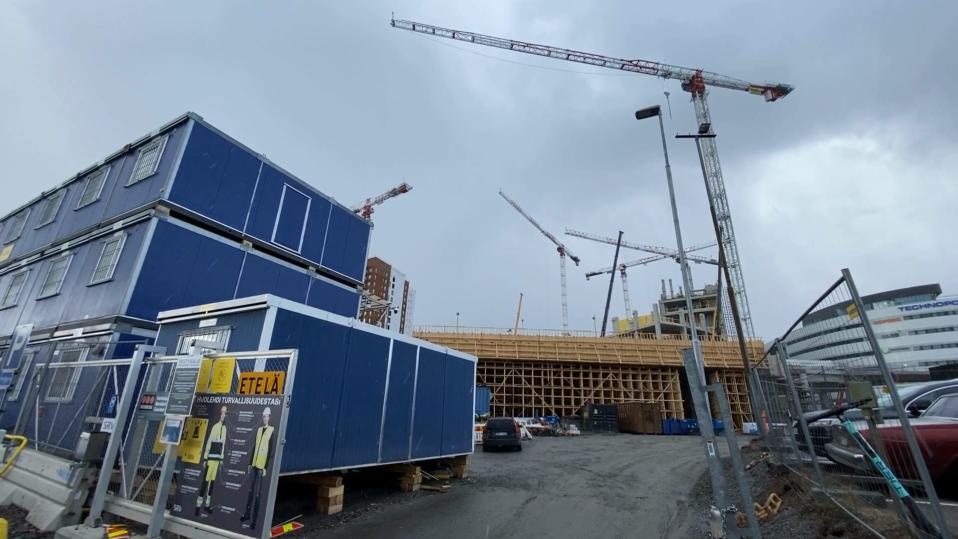 Kannen työmaa Tampereen keskustassa
