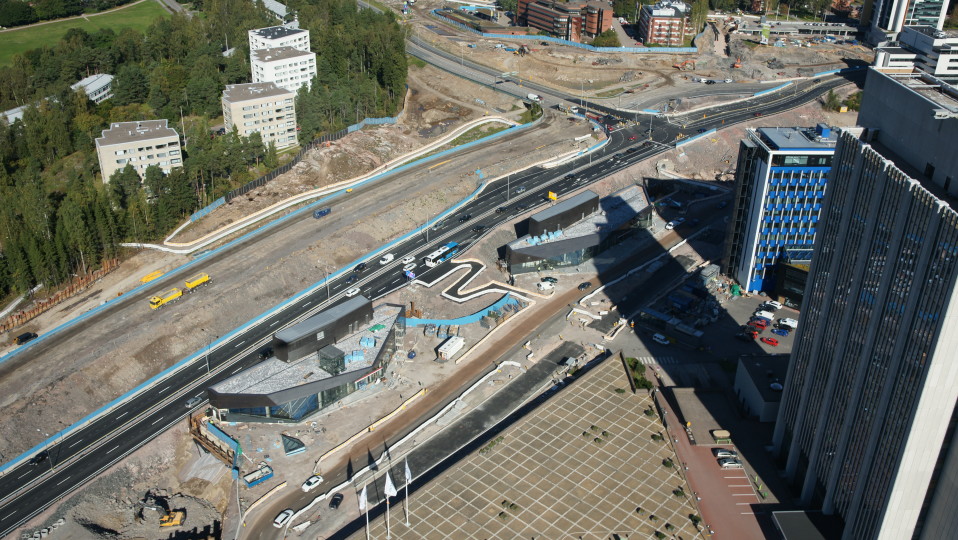 Keilaniemen metroasema. Kuva on otettu 8.9.2016.