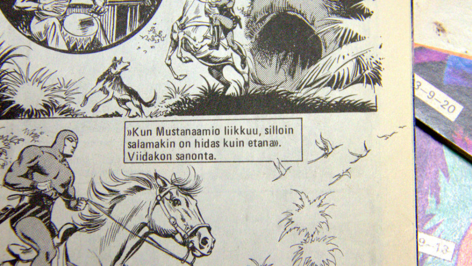 Vanha viidakon sanonta Mustanaamio-lehdessä