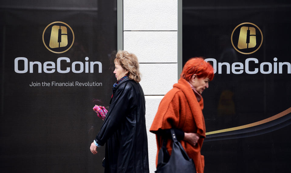 OneCoinin toimisto Sofiassa Bulgariassa.