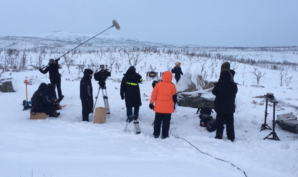 Kaamos-sarjan kuvaukset.