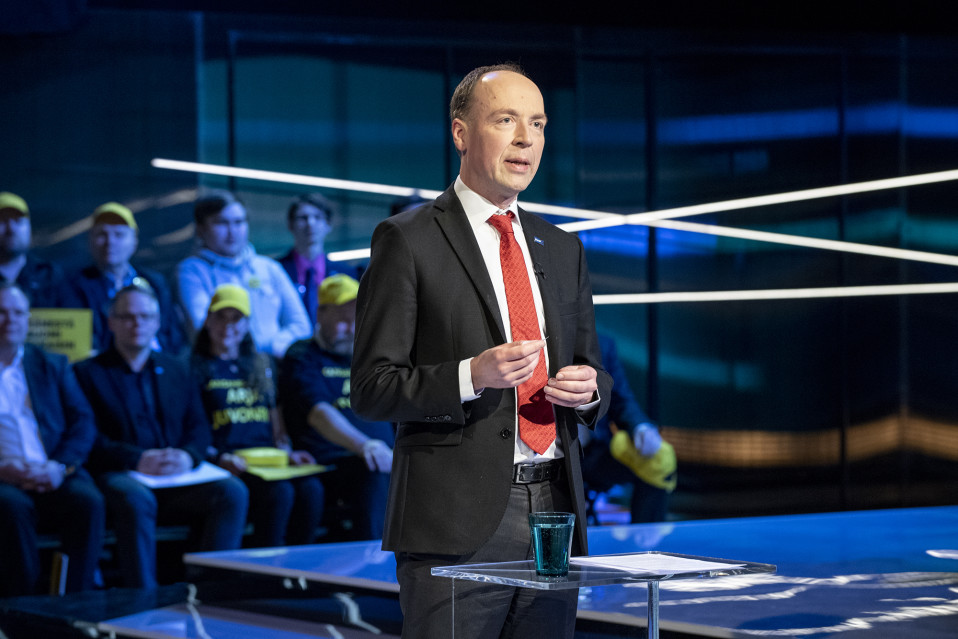 Jussi Halla-Aho Ylen Vaalitentissä 28.03.2019 Studio 2 Yleisradio. Eduskuntavaalit 2019