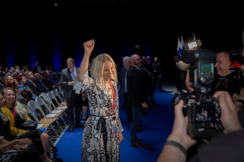 Riikka Purra perussuomalaiset puoluekokous Tampere 2019