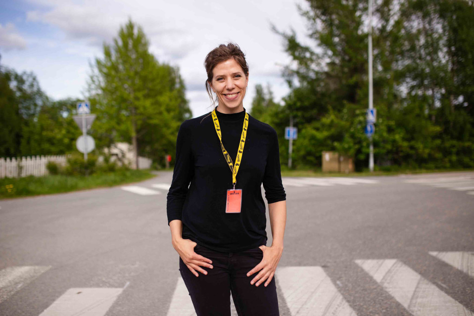 Nora Fingscheidt Sodankylän elokuvajuhlilla kesäkuussa.