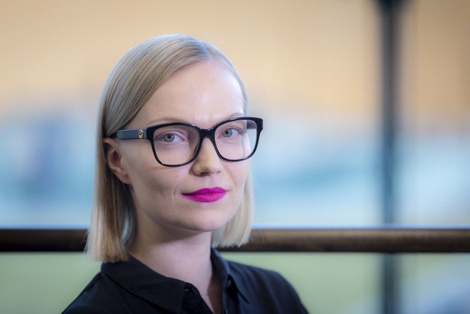 Minja Koskela Musiikkitalossa.