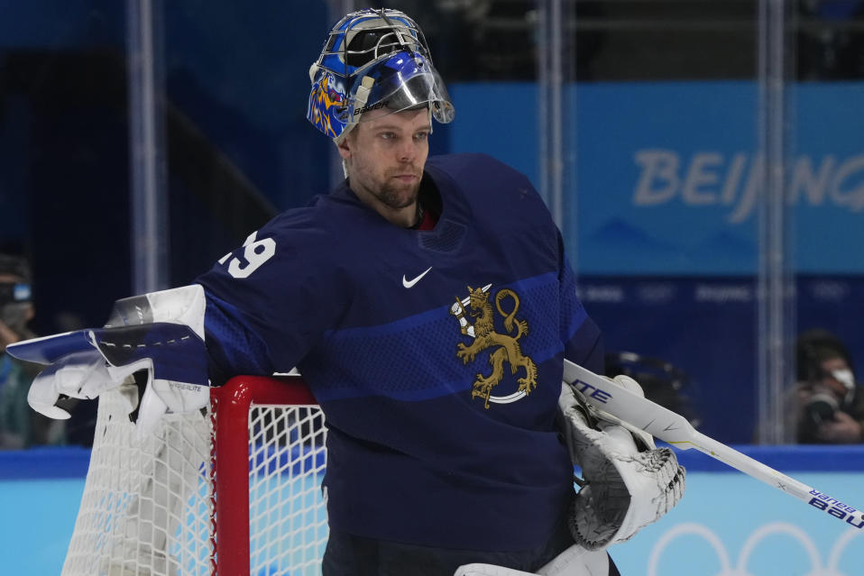 Harri Säteri Leijonien maalilla Pekingin olympialaisissa.