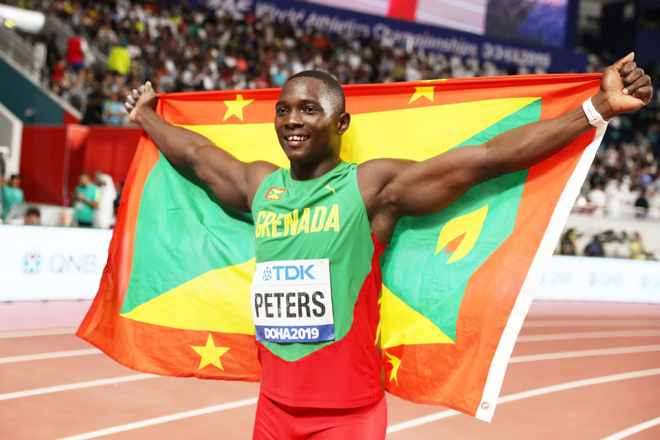 Anderson Peters juhli MM-kultaa Dohassa.