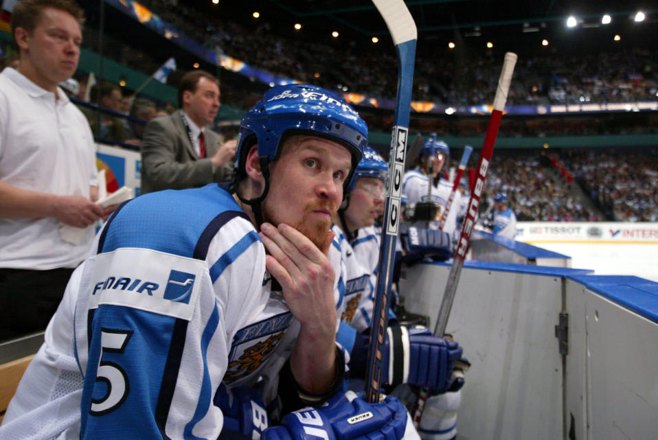 Sami Helenius jääkiekon MM-kotikisoissa 2003.