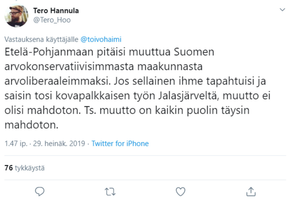 Tviitti, Hannula