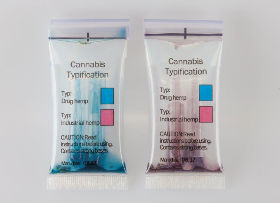 Kannabiksen testipakkauksia.