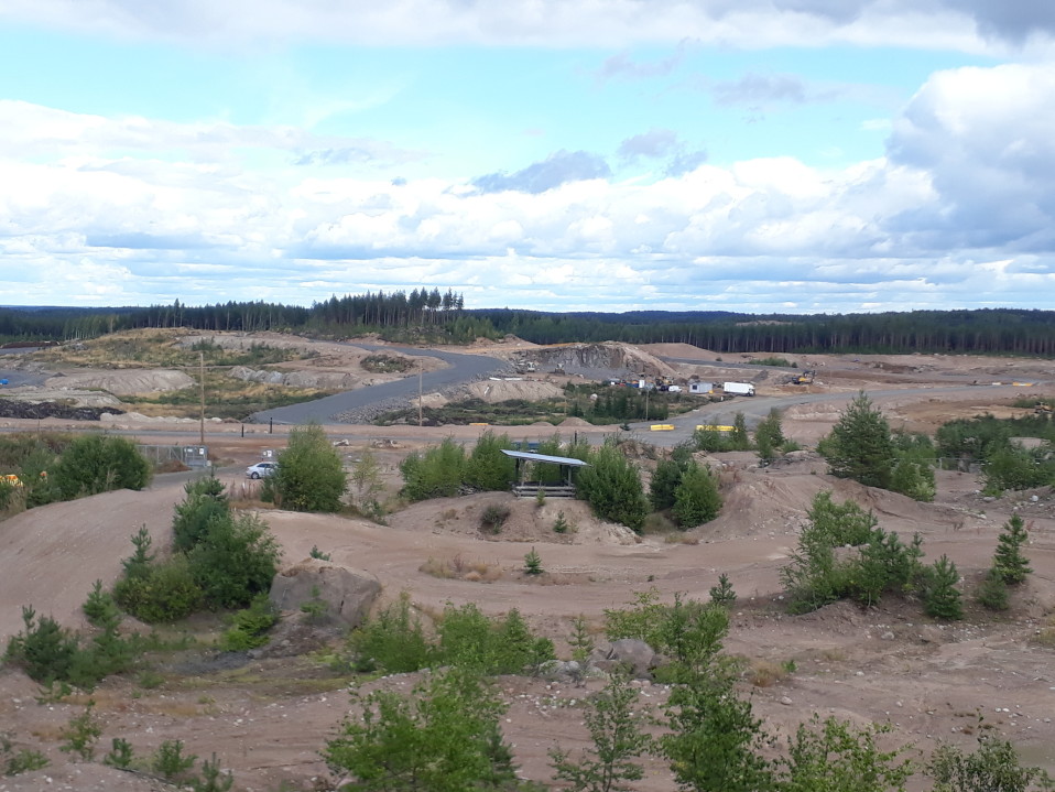 Kymi Ring -moottoriradan rakennustyömaa.