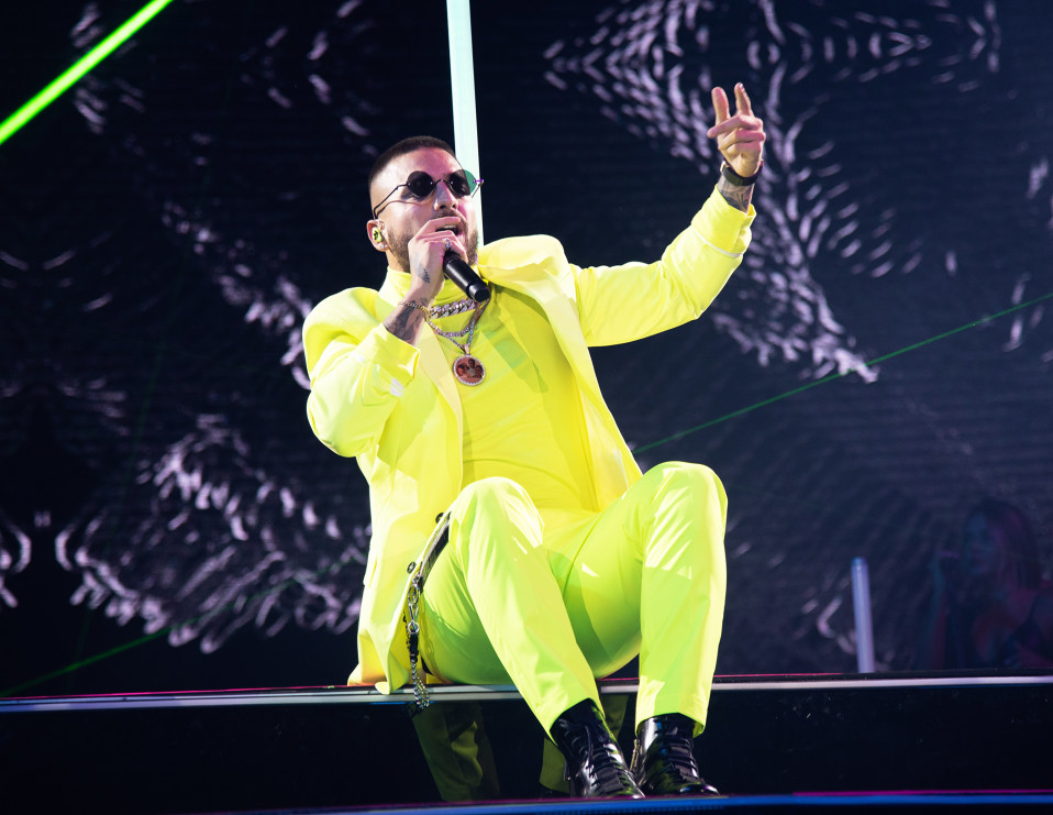 Maluma konsertissa Miamissa lokakuussa 2019.