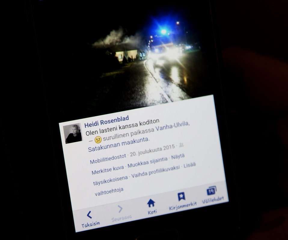 Facebook päivitys.