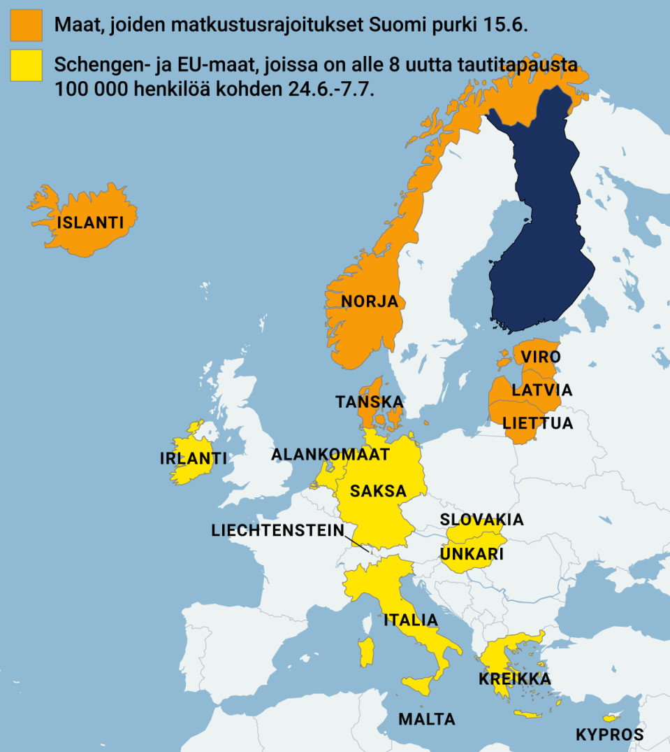 Euroopan kartta.