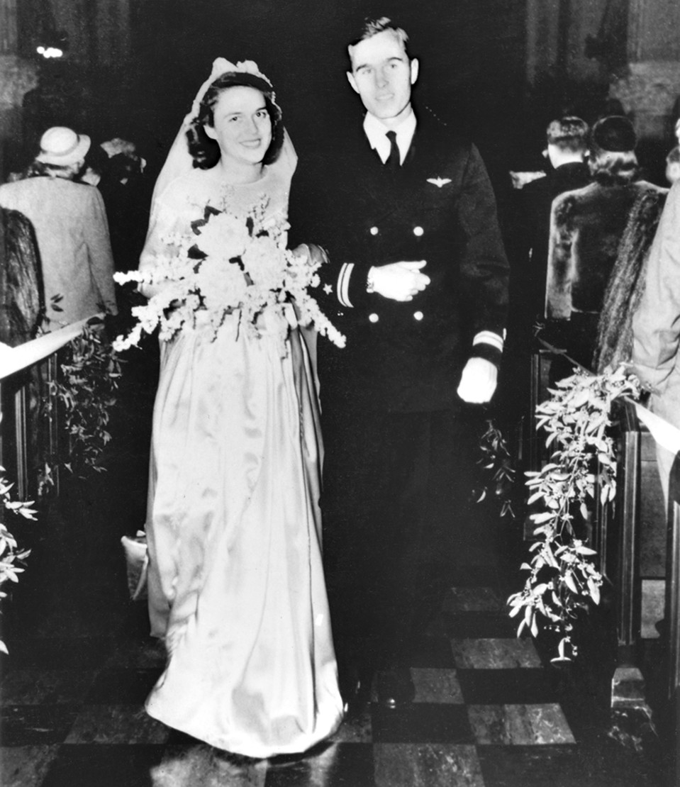 Barbara ja George Bushin hääkuva