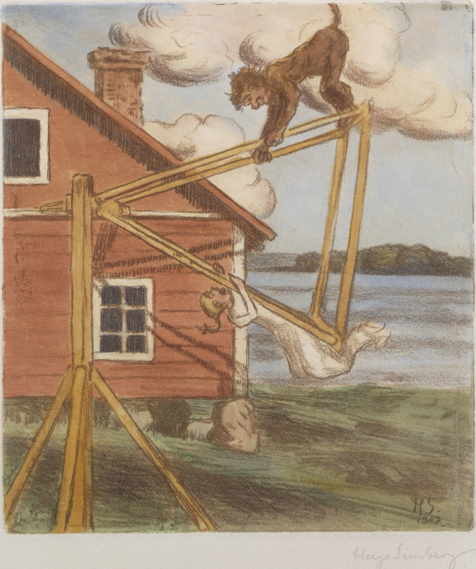 Hugo Simberg: Piru kiikussa