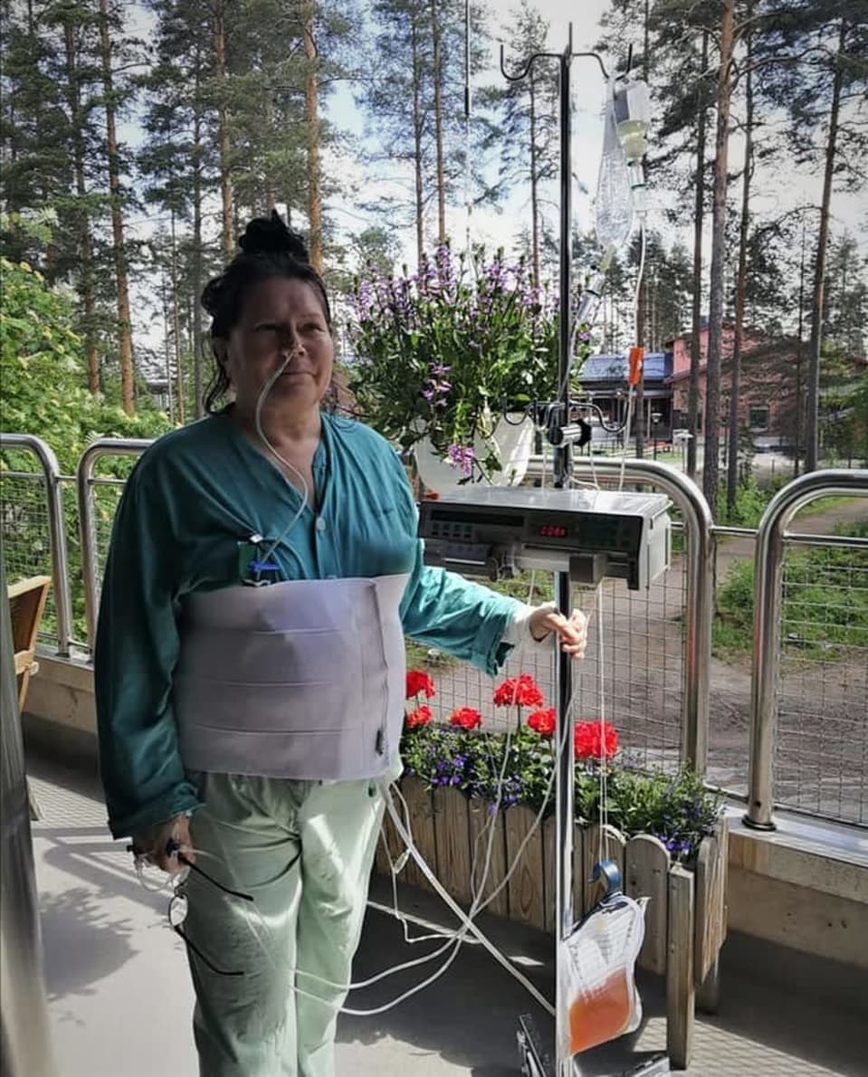 Heli Tuikka Keski-Suomen keskussairaalassa kesällä 2019.