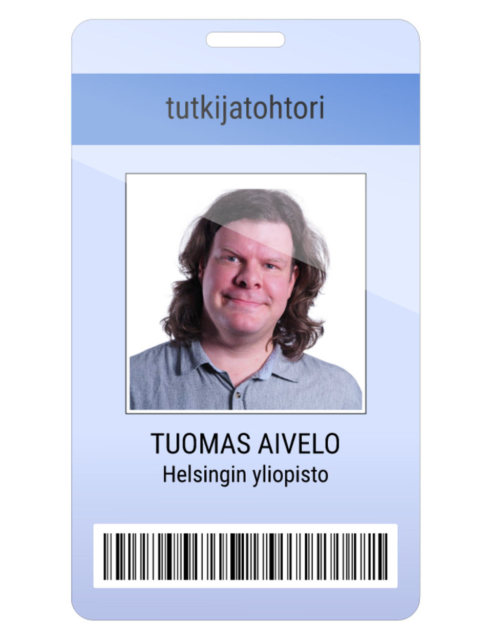 Tuomas Aivelo kuvitteellinen kulkukortti.