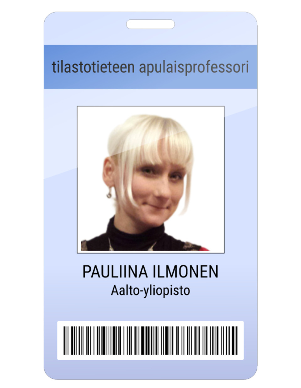 Pauliina Ilmonen kuvitteellinen kulkukortti.