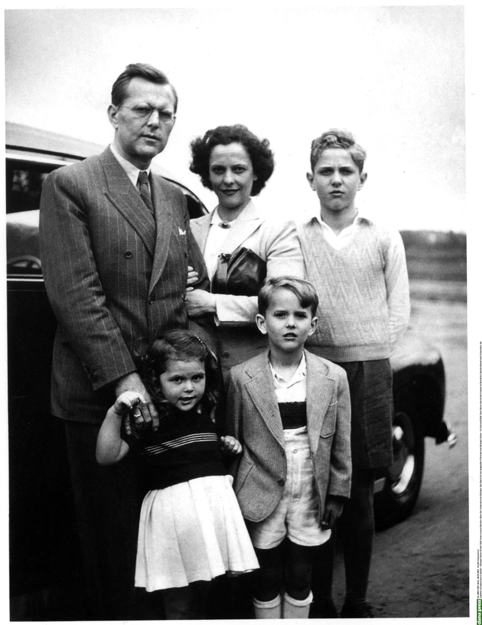 Sommerlathien perhepotretti 1940-luvulla.