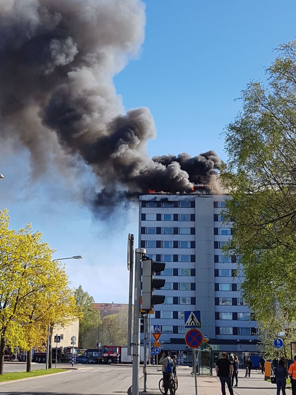 Porin keskuskartanossa suuri tulipalo.