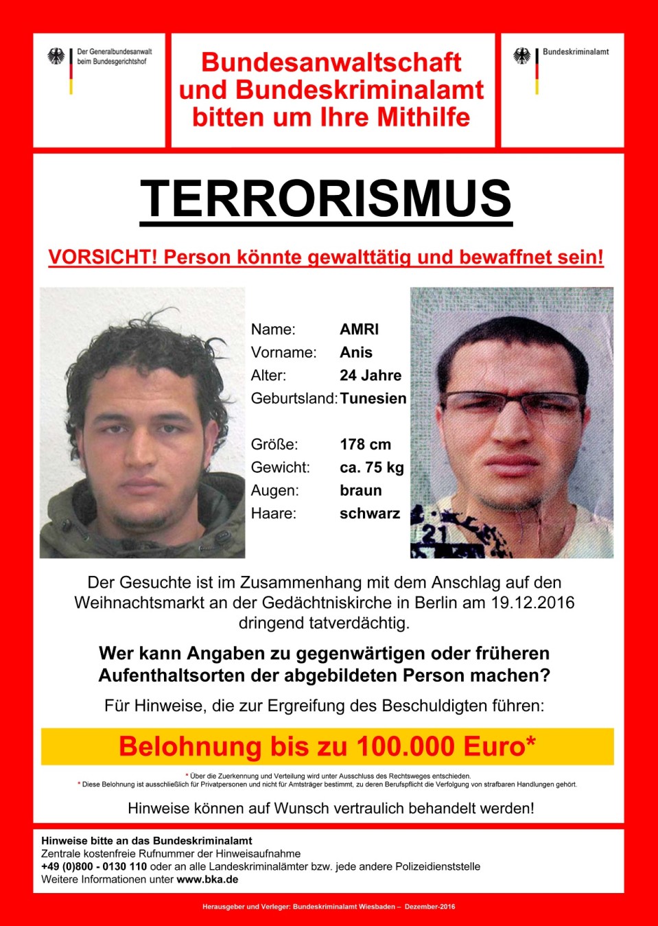 Anis Amrin etsintäkuulutus.