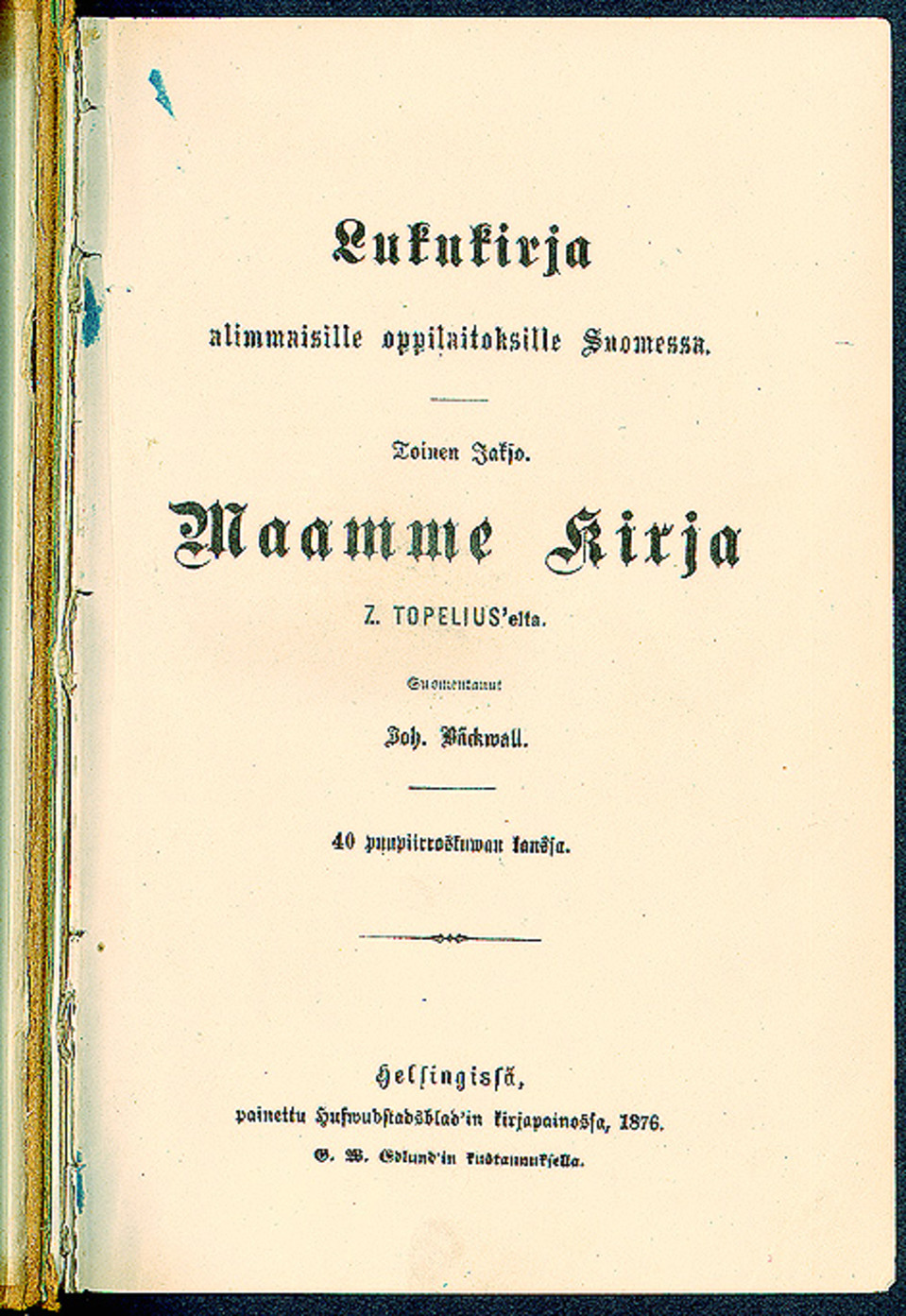 Maamme kirjan kansi