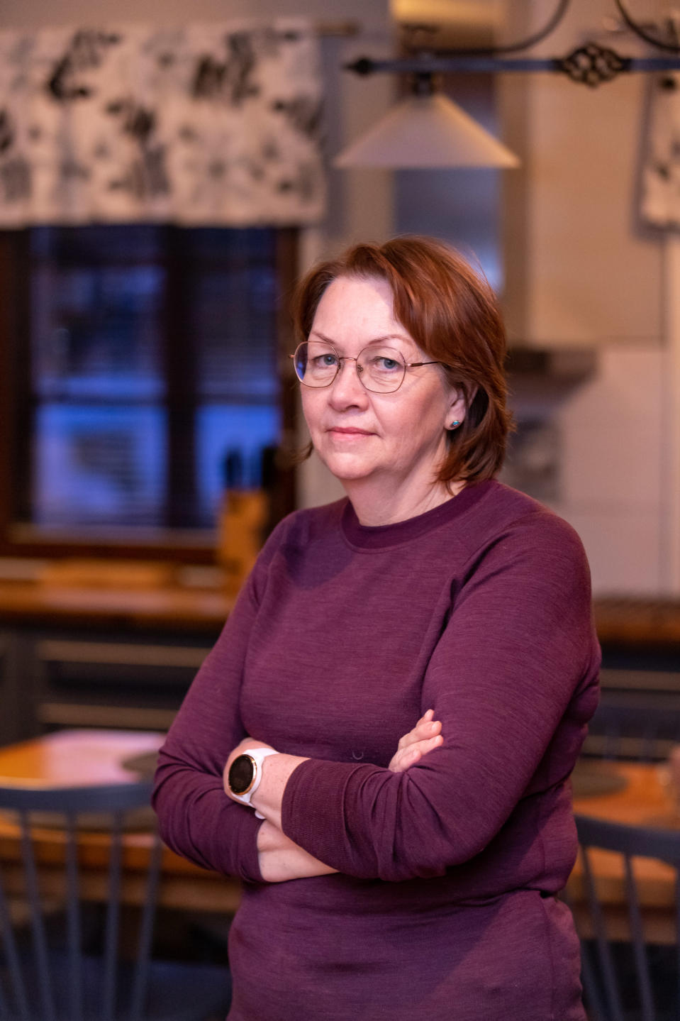 Orimattilalainen Anne Pirkkalainen kotonaan.