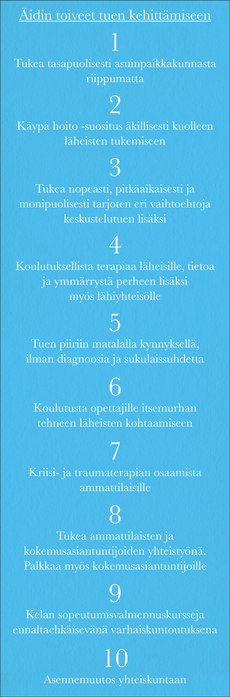 10 toivetta / Mediadeski