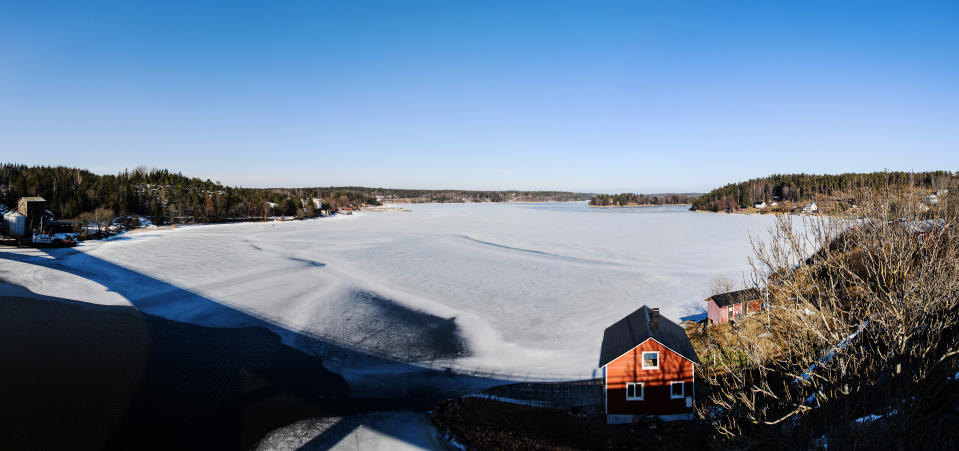 Näkymä Färjsundin sillalta.