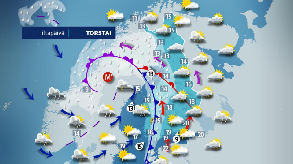 torstain sääkartta