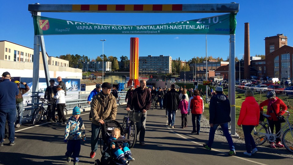 Tampereen päivänä Rantatunneli oli avoinna jalankulkijoille ja pyöräilijöille