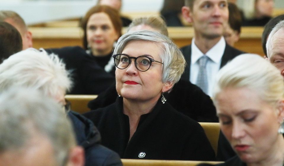 Anu Vehviläinen valtiopäivien avajaisten jumalanpalveluksessa.