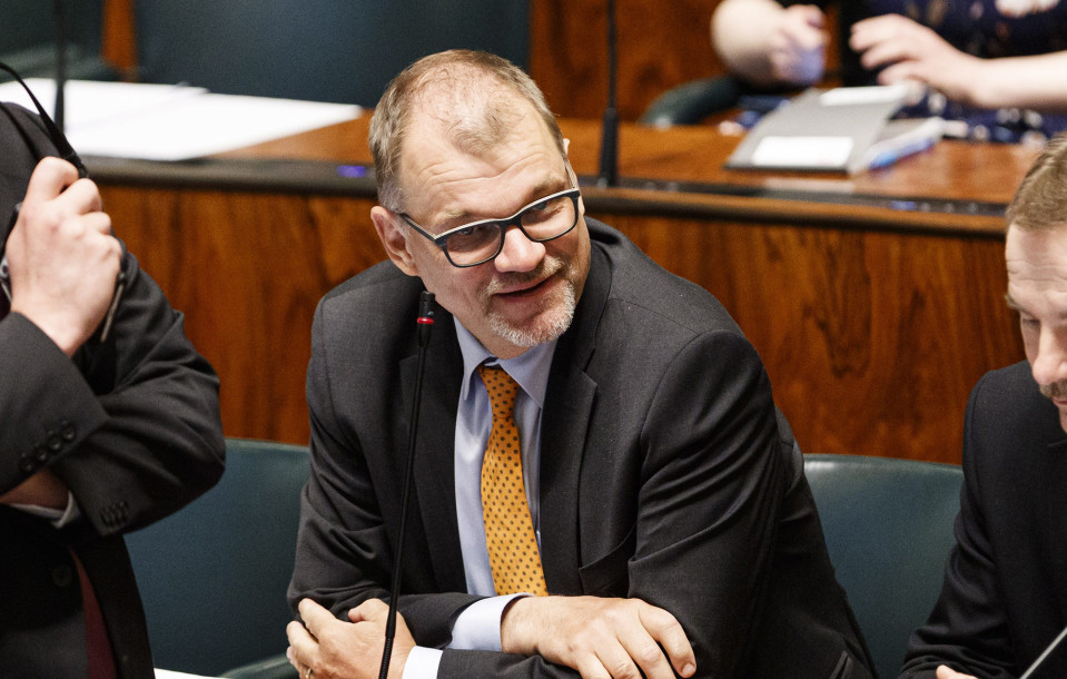 Juha Sipilä eduskunnan suullisella kyselytunnilla Helsingissä 4. kesäkuuta.