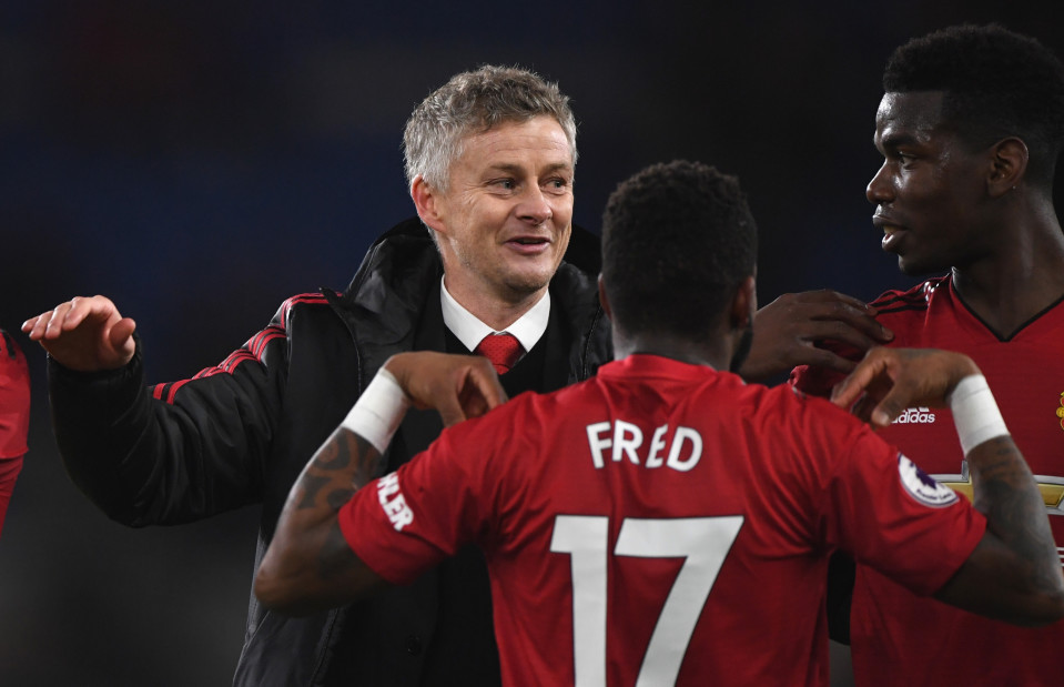 Ole Gunnar Solksjär, Fred ja Paul Pogba Cardiff-voiton jälkeen.