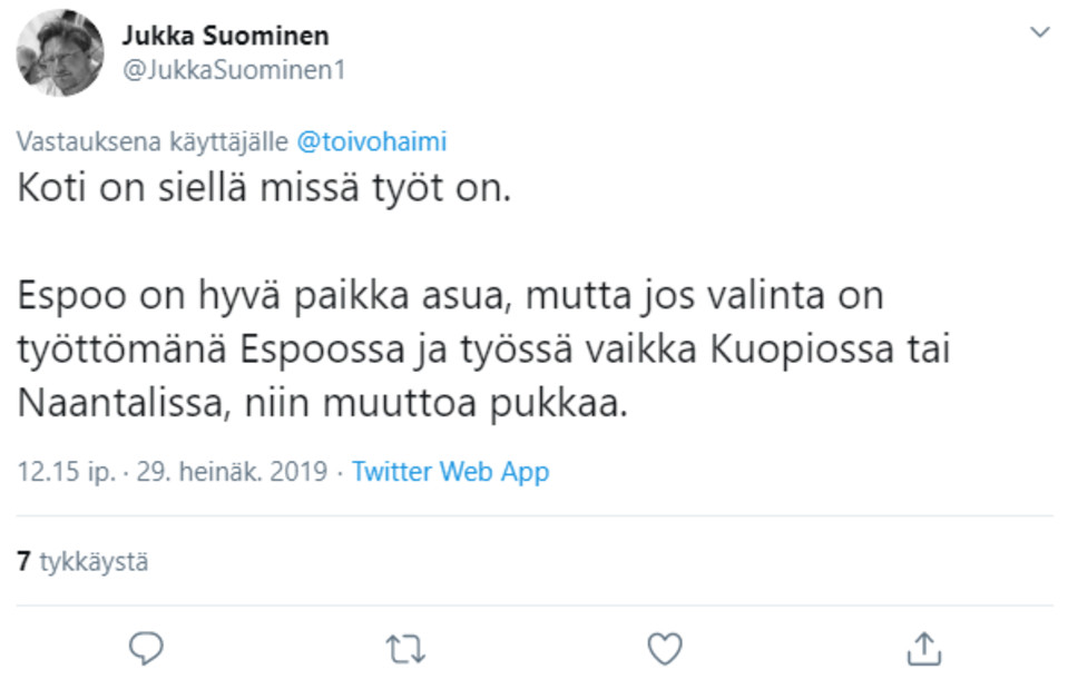 Tviitti, Suominen