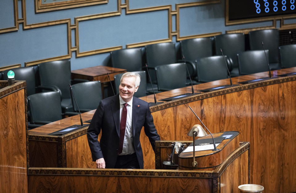 Antti Rinne valittiin eduskunnan I varapuhemieheksi täysistunnossa 11. joulukuuta 2019.