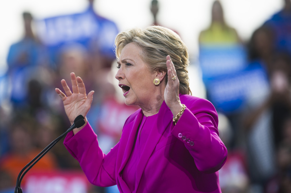 Hillary Clinton Pohjois-Carolinassa 3. marraskuuta 2016.