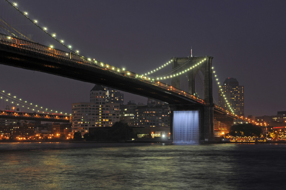 The New York City Waterfalls, 2008, Brooklyn Bridge, New York