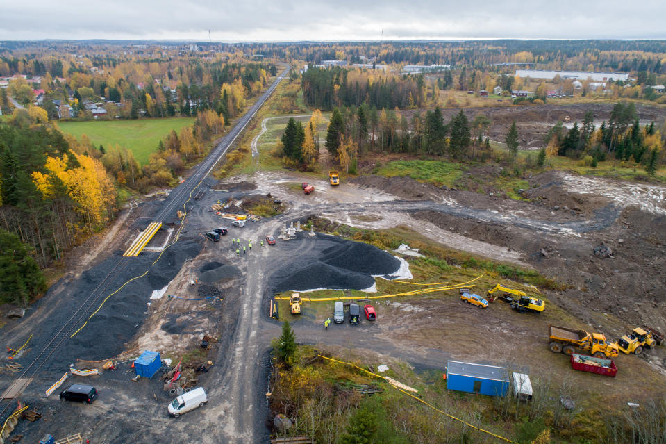 Rautatie Toijalasta Akaan raakapuuterminaalille