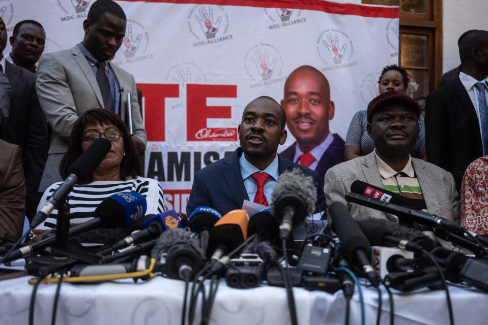 Oppositioehdokas Nelson Chamisa