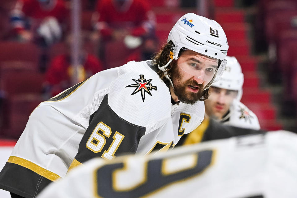Vegas Golden Knightsin kapteeni Mark Stone on tällä hetkellä sivussa loukkaantumisen takia.