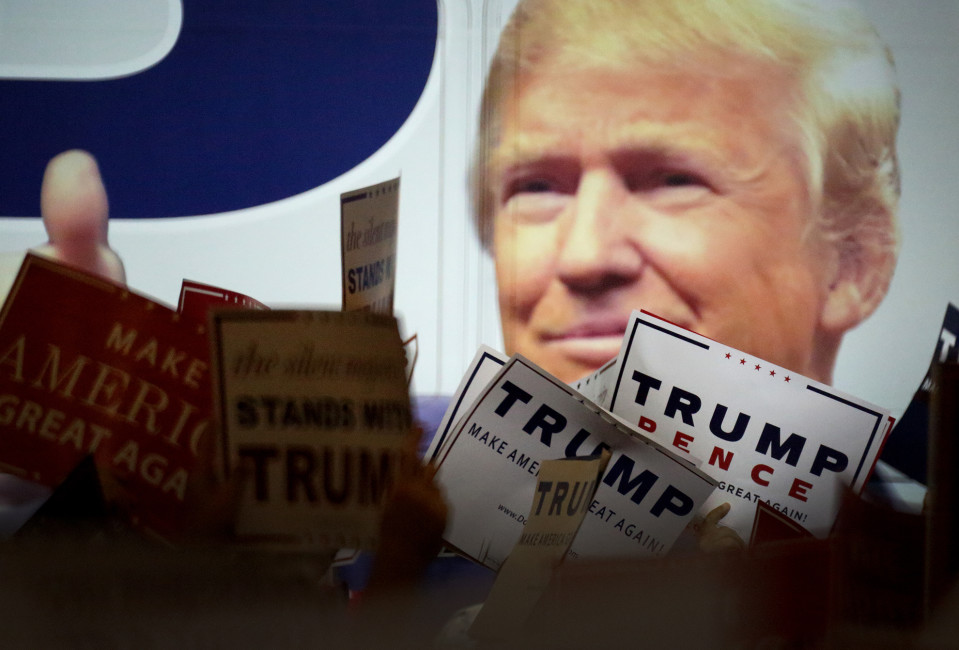 Trumpin kannattajia West Palm Beachissa, Floridassa, lokakuussa 2016.