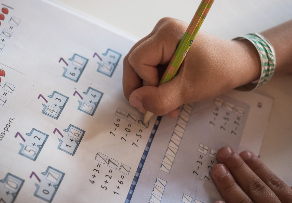 matematiikkaa koulussa.