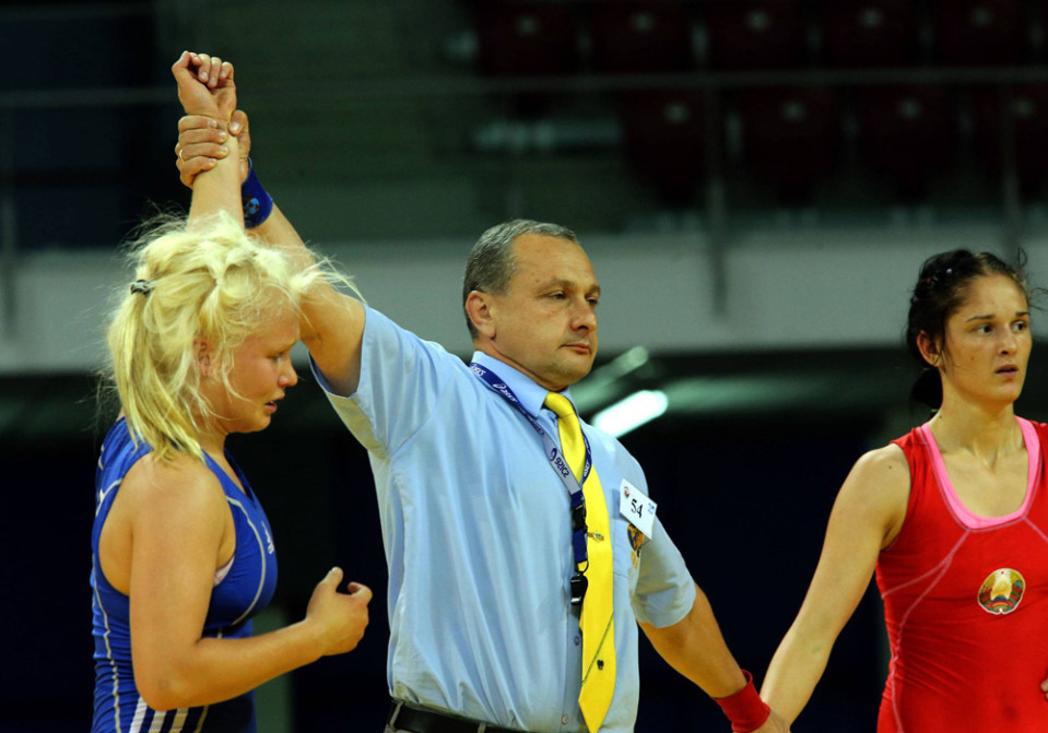Petra Olli junioreiden MM-kisoissa Sofiassa 2013.