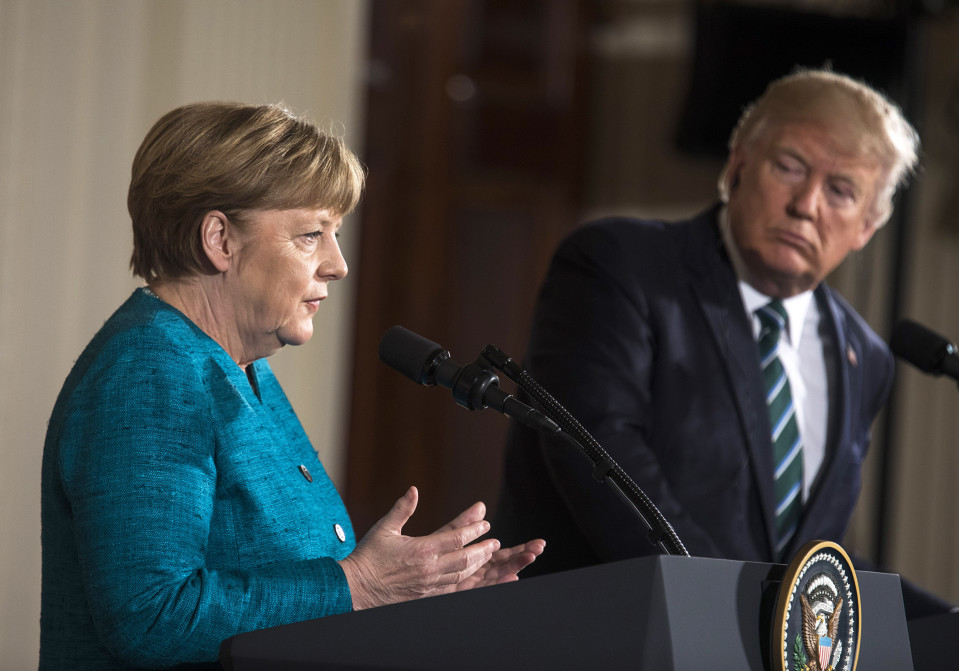 Angela Merkel ja Donald Trump.